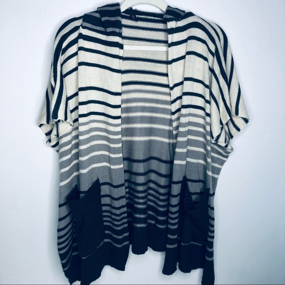 Kimberly C cardigan Short Sleeve Striped Sweater